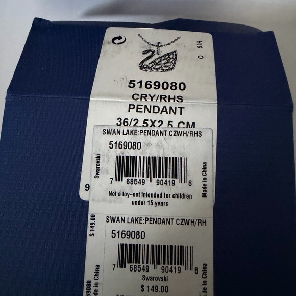 🦢🦢 Swarovski Silver Crystal Swan Necklace Large 🦢🦢 - Picture 9 of 9